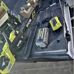 RYOBI 40V HP Brushless 16 in. Battery Chainsaw with 4.0 Ah Battery and Charger
