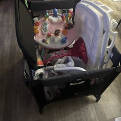 Pack N Play - Walker - Activity Center -baby Little High Chair