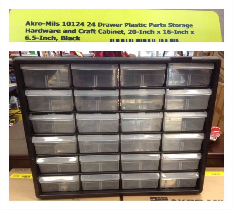 Akro-Mils 24 drawer plastic parts storage cabinet 20inx16 for Sale