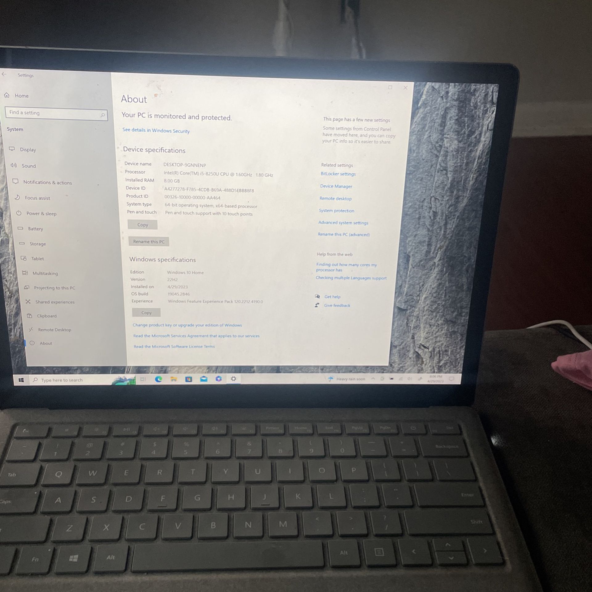 Microsoft Surface 1769 Touchscreen Laptop 