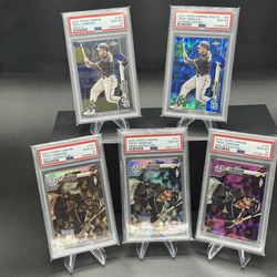 Trent Grisham PSA 10 Rookie Lot - 2020 Topps Chrome San Diego Padres / New York Yankees 
