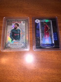 Topps chrome x Merlin soccer Liverpool Mohammed Salah lot of 2