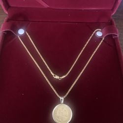 Coin Necklace 10 Pesos 22k $3950