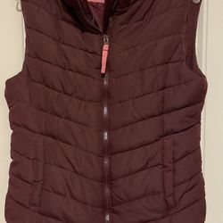 Women’s - Burgundy Puffer Vest - Size Medium 
