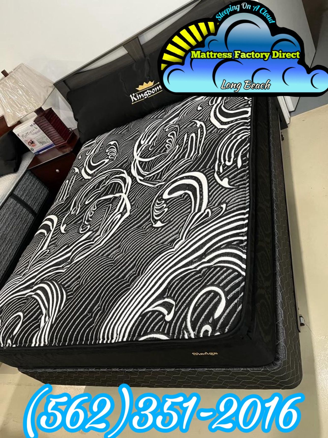 Black Sledge By Kingdom Mattress And Boxspring Queen Size