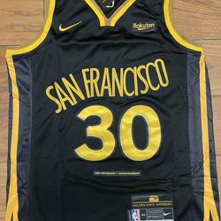 Golden State Warriors Stephen Curry Black City Edition San Francisco Jersey