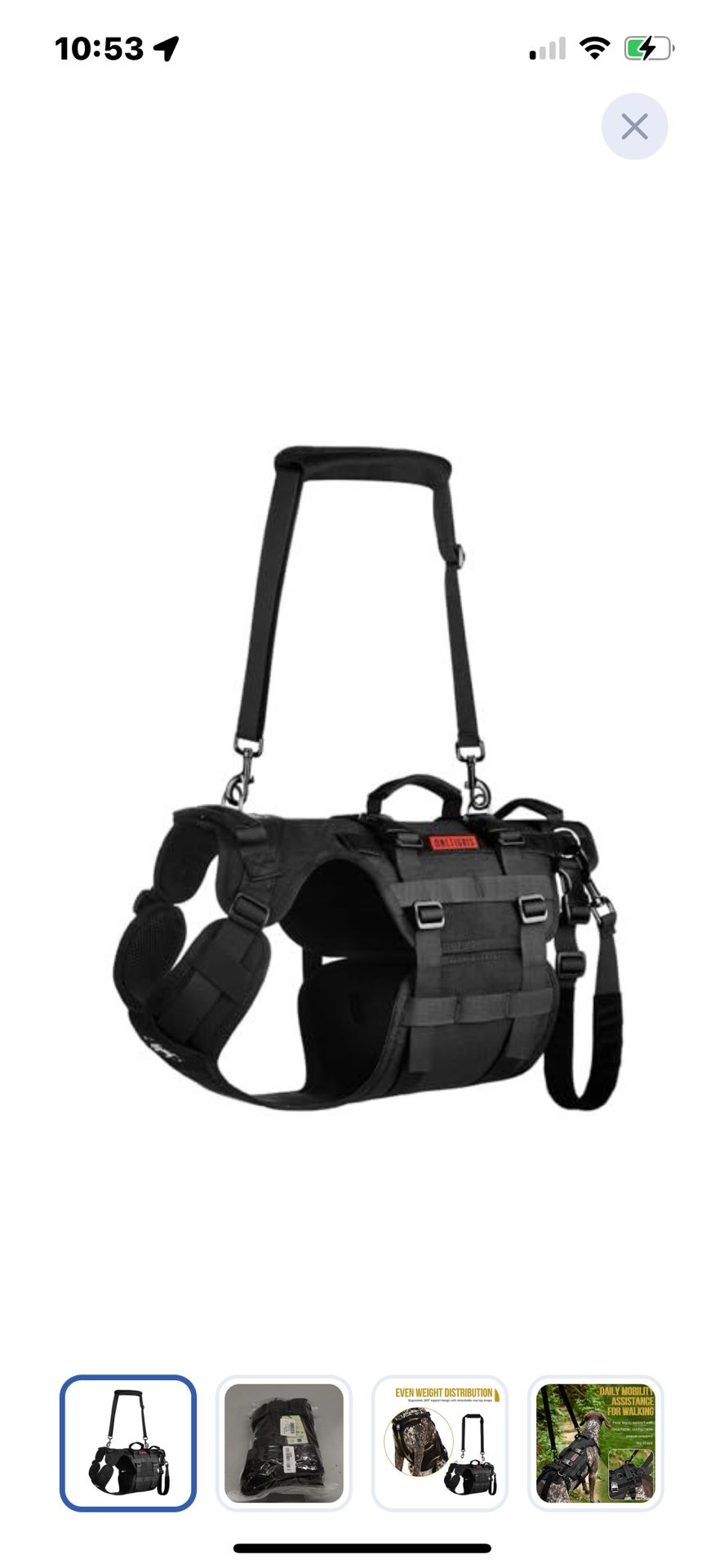 “New”One Tigris Dog Lift Harness Full Body Support For Legs(retail $89)