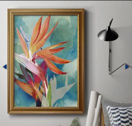 Birds of Paradise framed canvas