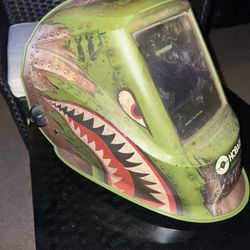 Hobart Auto Darkening Variable Shade Green Matte Flying Tiger Welding Hood