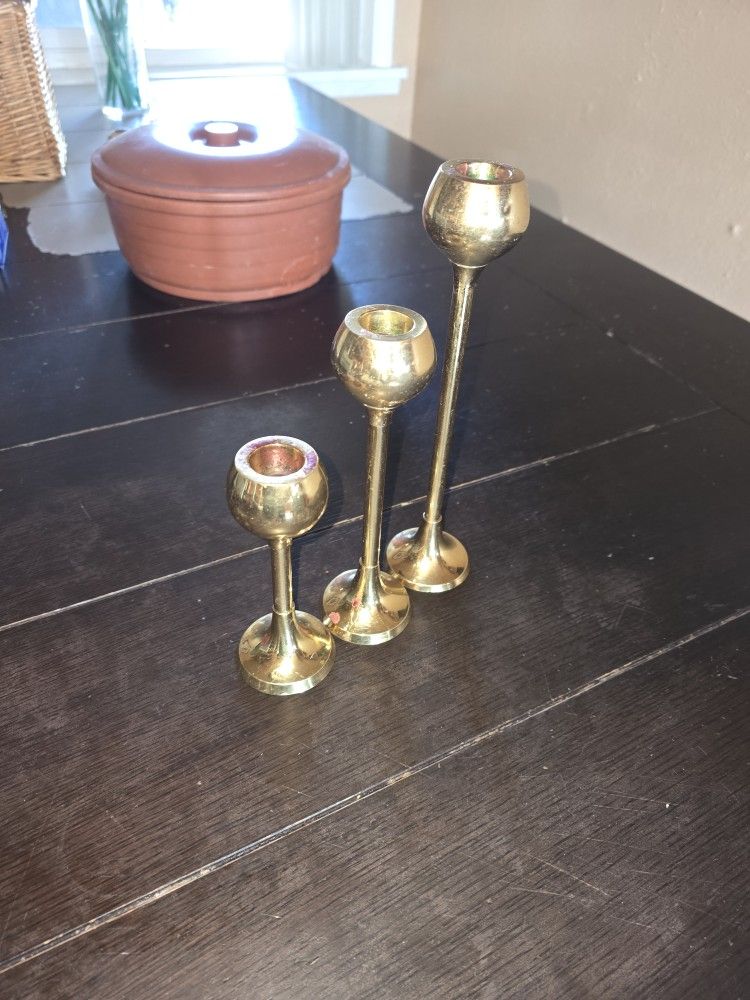 Brass Candle Holders 3