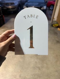 Table Numbers & In Loving Memory Sign