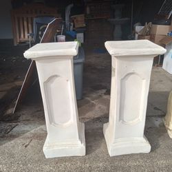 White Ceramic Plant Stands