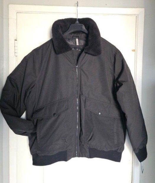 Men's Black XL Jacket Sherpa Aviator

$75