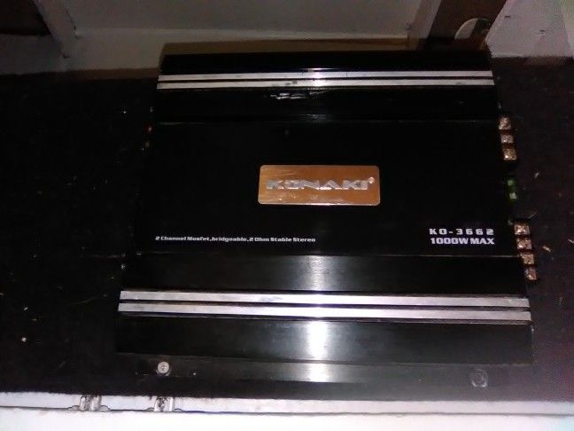 Konaki Ko-3662 1000 Watts 2 Channel Mosfet Bridgeable Amplifier