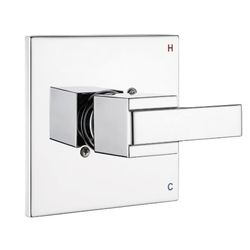 Replacement for Delta 13/14 Series Square Shower Trim Kit, Shower Cover with Handle (Valve& Catridge Not Inclued)- Chrome