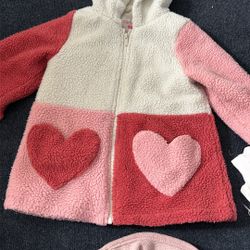 Carters Heart Coat Size 6x
