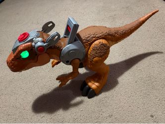 Huge Fisher Price Imaginext Jurassic World T-REX Dinosaur Lights Sounds TESTED