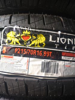 215/70/16 lionhart 2 pieces for $195