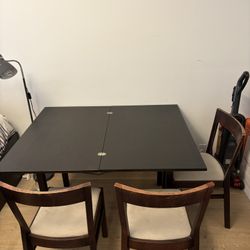 IKEA Extendable Dining Table And Four Chairs 