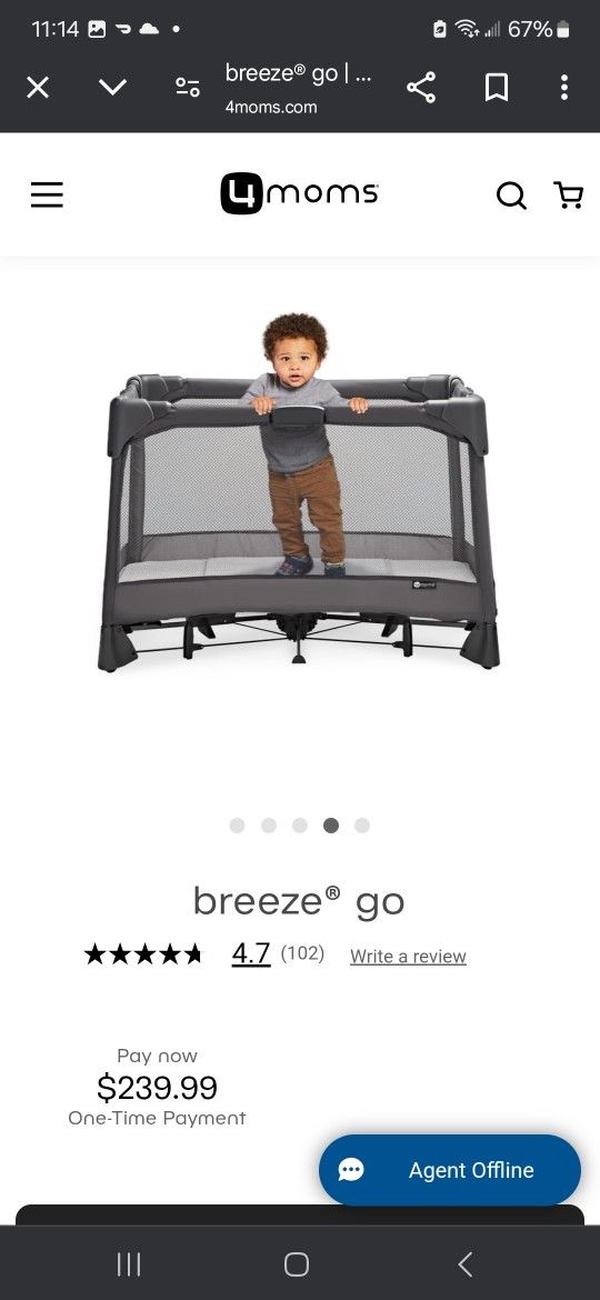 One Push Open Playpen. Brand New