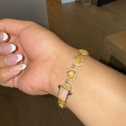 14k heart Bracelet & Earrings 