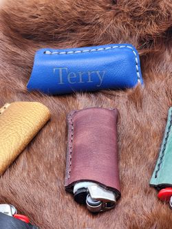 Genuine Leather Lighter Covers - Personalized Engraving -Hand Made USA