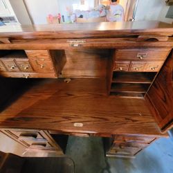 Antique Covered Desk ready for computer
