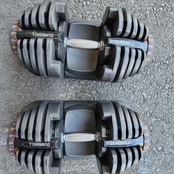 Pair Of Adjustable Dumbbells 90lbs Each 