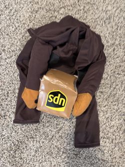 UPS delivery driver dog costume — medium/large