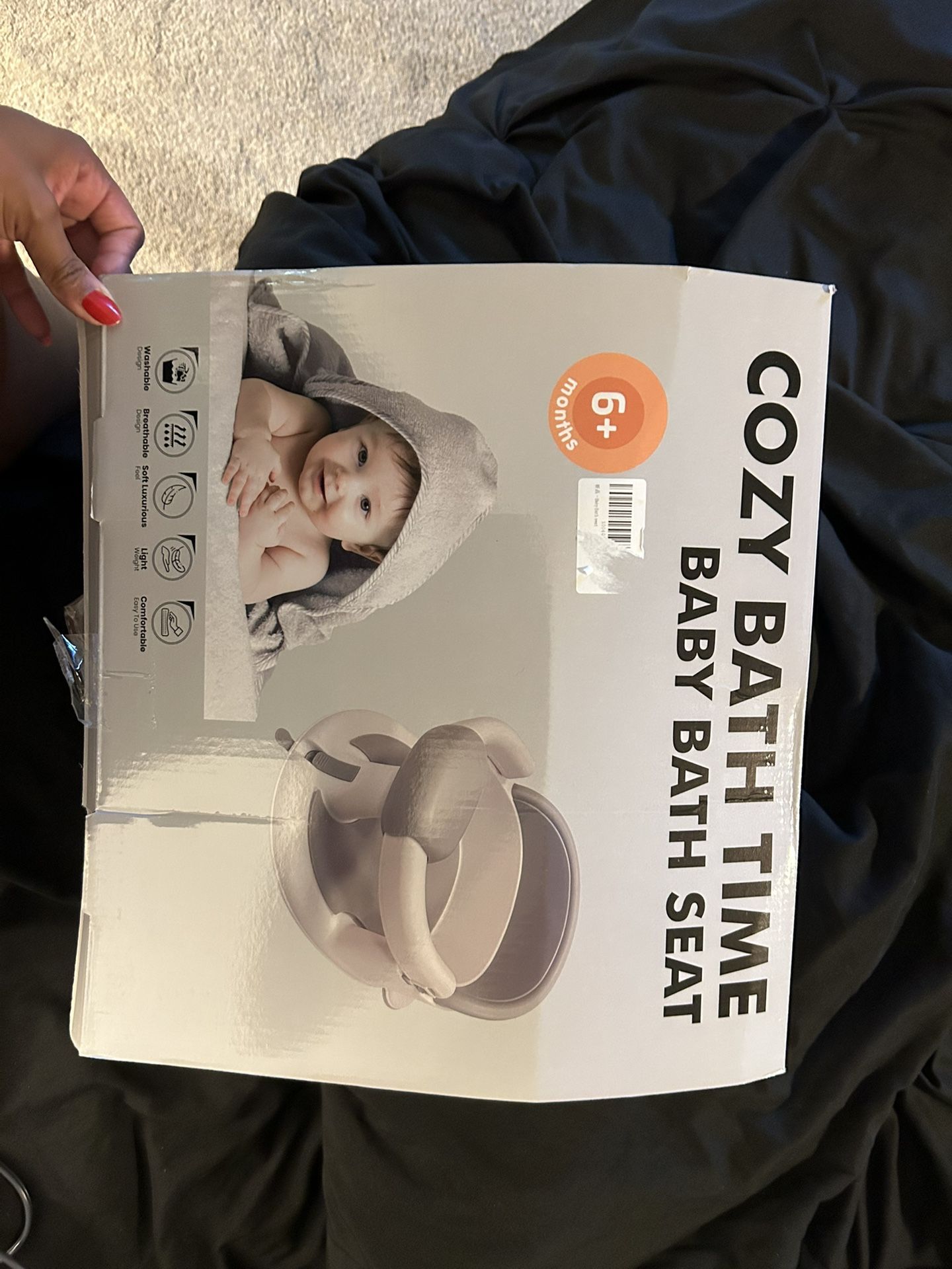 Baby Bath Seat for Babies 6 Months & Up, 360°Protection Bath Seats for Babies Sitting Up, Lockable Armrests, Non-Slip Comfortable Toddler Bath Seat wi