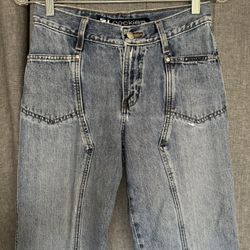 VINTAGE 90s Rocky Mountain ROCKIES High Rise Western Bareback Jeans 28''W Rodeo  *** Shows signs of where consistent with age***