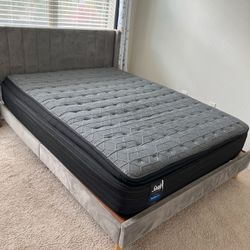Upholstered Platform Queen Bed