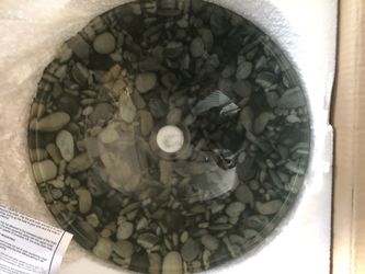 14 Inch Sink Pebble/Stone Look  (veneer) Not Real Stone In Glass 
