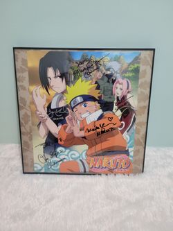 Naruto Anime Cast Signed Framed Poster