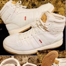 Levis Mens White Hightops -Size 13-Men-LIKE NEW-77064 Area Code 