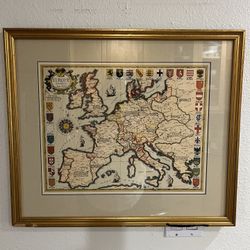 Beautiful Vintage Map Of Europe 
