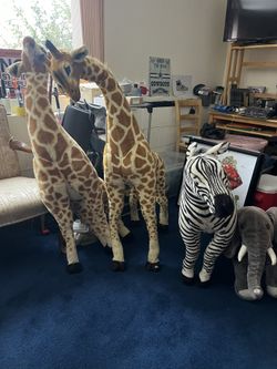 African Safari Large Plush, Set 4