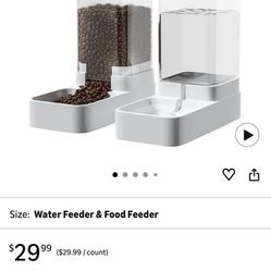 Gravity Pet Feeder and Water Dispenser Set,