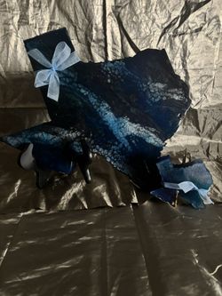 Texas Wall Hanging With Matching Coasters Blue