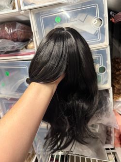 Peluca cabello negro