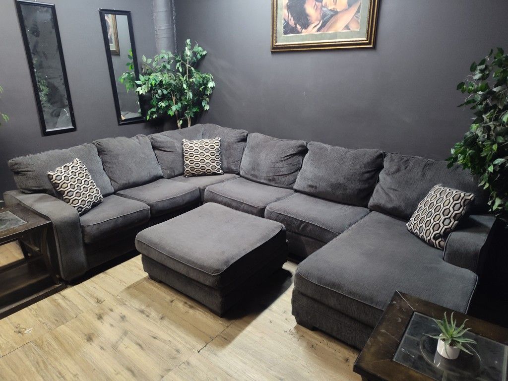 MEGA DEAL 3 PIECE ASHLEY SECTIONAL WITH OTTOMAN ONLY $499 DELIVERY AVAILABLE