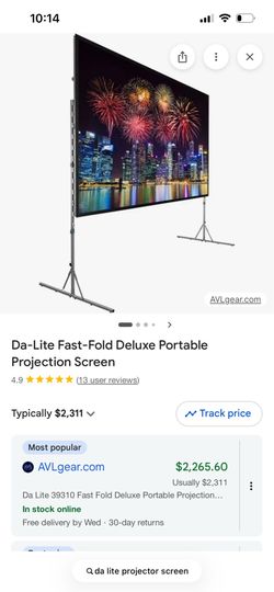 Da-lite screen and projector