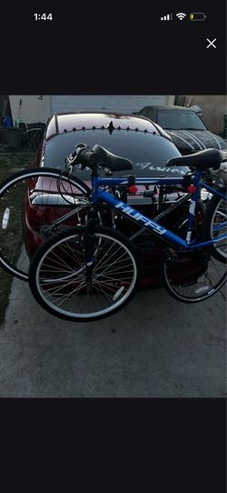 Blue huffy mountain bike