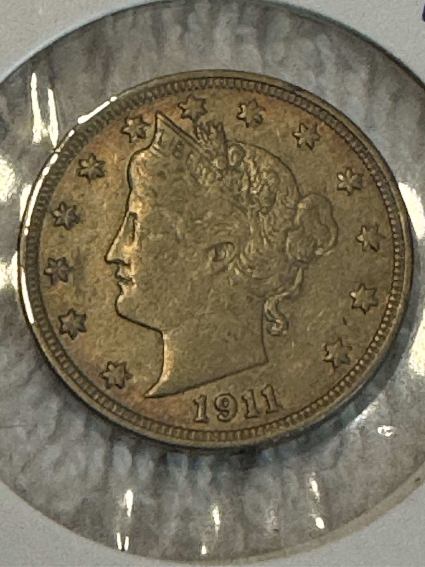 1911 Liberty Head Nickel (Rainbow Toning)
