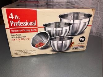 Tramontina 4-Piece Stainless Steel Mixing Bowl Set