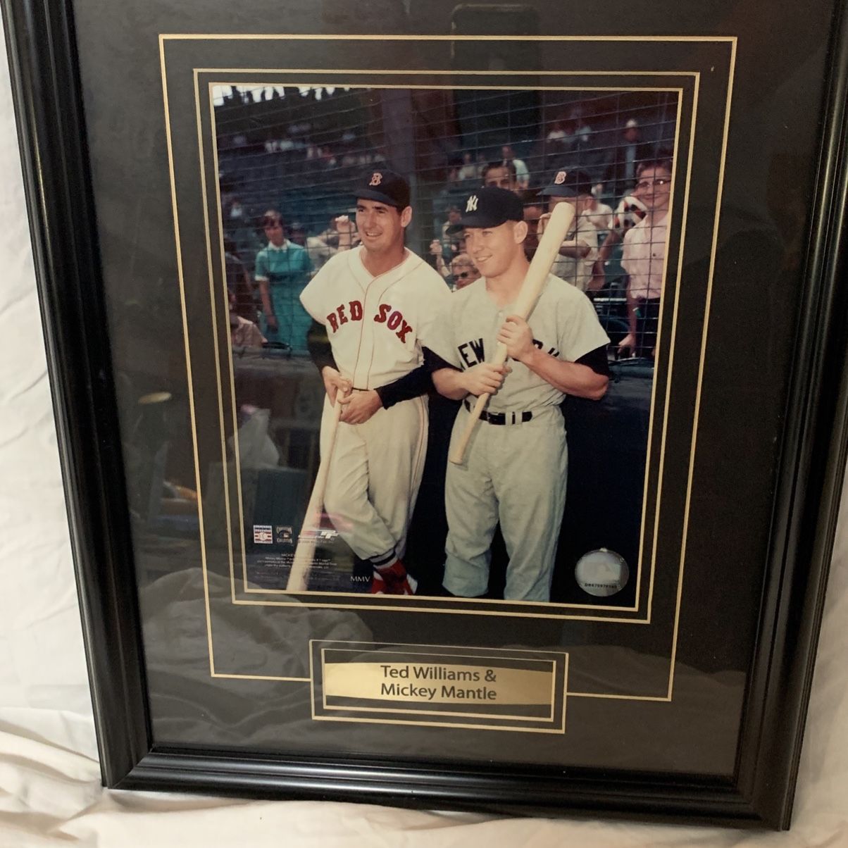 Mickey Mantle & Ted Williams framed Photo