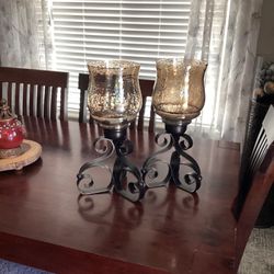 2 Large Candle Holders 