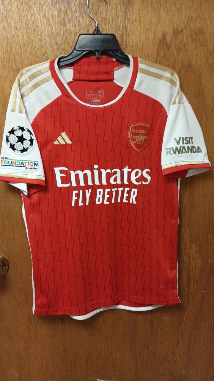 Arsenal 23/24 #8 Ødegaard With Champions League Patch Fits Men's Small (SLIM FIT)