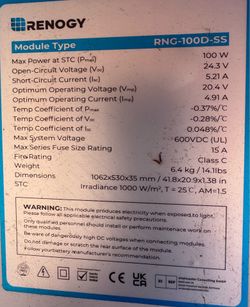 200W Solar Panel ( two of 100w panel)