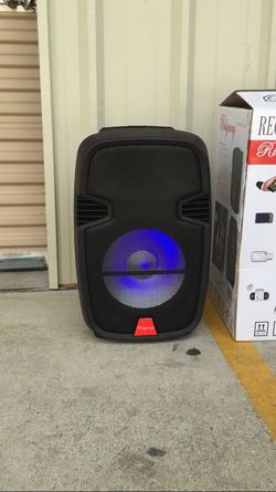 12" rechargeable speaker with microphone